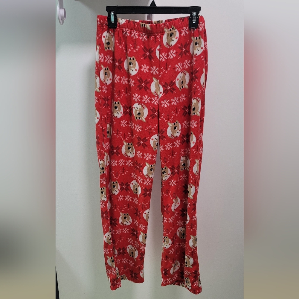 3/$15 Rudolph the Red Nosed Reindeer Sleep Pants - PJ Pajama Pants -Fleece (GUC)